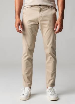 Pantalon chino țesătură melanj mărime normală bej JACK & JONES bărbat