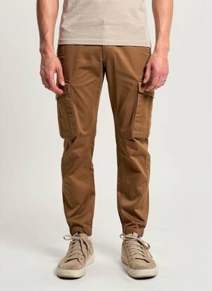 Pantalon cargo strânsă pe partea de jos mărime normală maro JACK & JONES bărbat