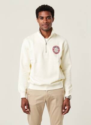 Hanorac elasticitate mâneci lungi bej JACK & JONES bărbat
