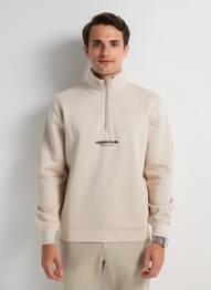 Hanorac elasticitate mâneci lungi bej JACK & JONES bărbat