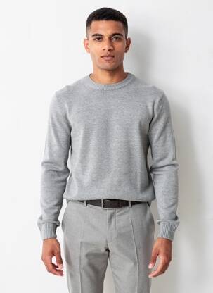 Pulover elasticitate mâneci lungi gri JACK & JONES bărbat