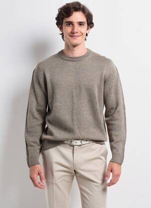 Pulover elasticitate mâneci lungi gri JACK & JONES bărbat