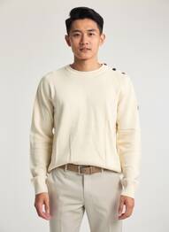 Pulover elasticitate mâneci lungi bej JACK & JONES bărbat