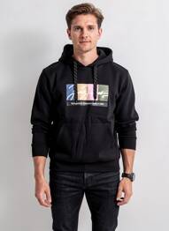 Hanorac cu glugă buzunare mâneci lungi negru JACK & JONES bărbat