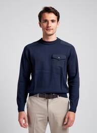 Pulover elasticitate mâneci lungi albastru JACK & JONES bărbat