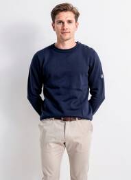 Pulover elasticitate mâneci lungi albastru JACK & JONES bărbat