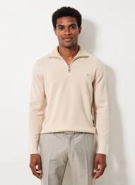 Pulover elasticitate mâneci lungi bej JACK & JONES bărbat