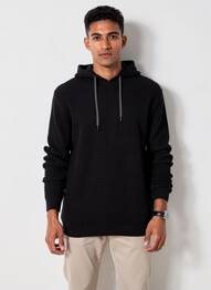 Pulover guler rotund mâneci lungi negru JACK & JONES bărbat