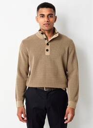 Pulover elasticitate mâneci lungi bej JACK & JONES bărbat
