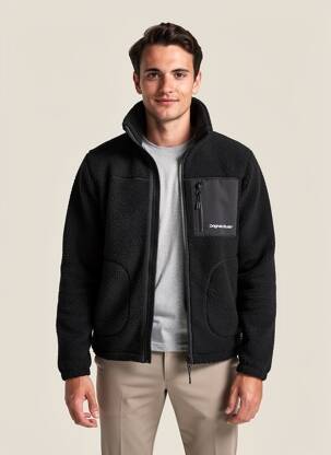 Polar croială cambrată negru JACK & JONES bărbat