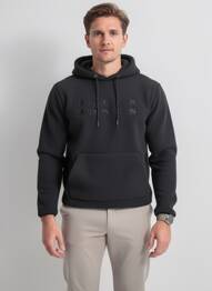 Hanorac cu glugă buzunare mâneci lungi negru JACK & JONES bărbat