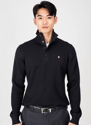 Pulover elasticitate mâneci lungi negru JACK & JONES bărbat