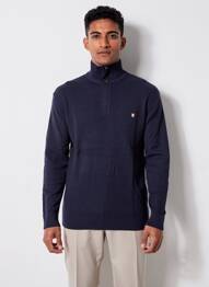 Pulover elasticitate mâneci lungi albastru JACK & JONES bărbat