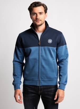 Jachete casual strânsă pe partea de jos albastru ARMOR LUX bărbat