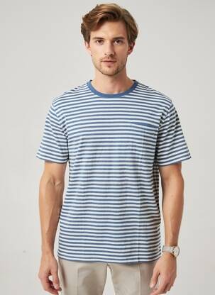 Tricou elasticitate mâneci scurte albastru ARMOR LUX bărbat