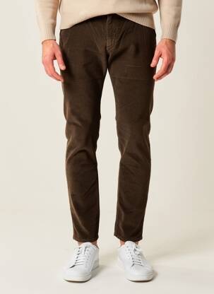 Pantalon slim țesătură catifea mărime normală maro BARMAS bărbat