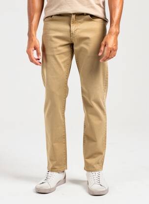 Pantalon drept croială dreaptă bej BARMAS bărbat