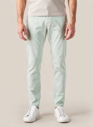 Pantalon slim închidere cu fermoar sub clapetă cu nasturi albastru BARMAS bărbat