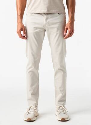 Pantalon slim închidere cu fermoar sub clapetă cu nasturi bej BARMAS bărbat