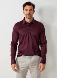 Polo mâneci lungi mâneci lungi roșu DESOTO bărbat