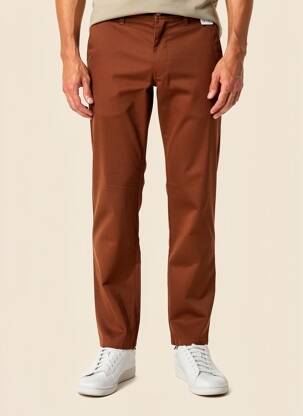 Pantalon chino elasticitate mărime normală portocalie M5 BY MEYER bărbat