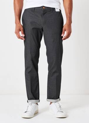 Pantalon chino țesătură melanj mărime normală gri M5 BY MEYER bărbat