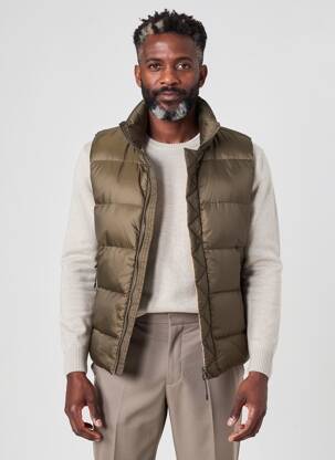 Geacă matlasată buzunare fără glugă verde WHITE MOUNTAINEERING bărbat