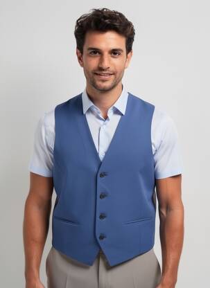 Vestă fără mâneci bi-materie albastru HUGO BOSS bărbat