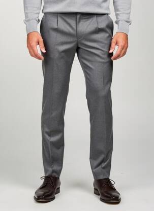Pantalon chino țesătură melanj mărime normală gri MMX bărbat