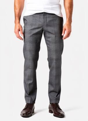 Pantalon chino imprimeu imprimeu prinț de wales mărime normală albastru MMX bărbat