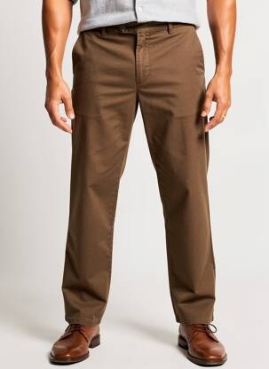 Pantalon chino țesătură melanj mărime normală maro MMX bărbat