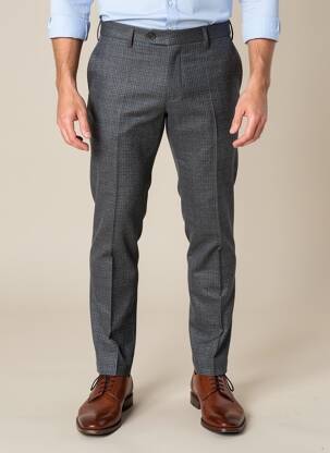 Pantalon chino țesătură melanj mărime normală albastru MMX bărbat