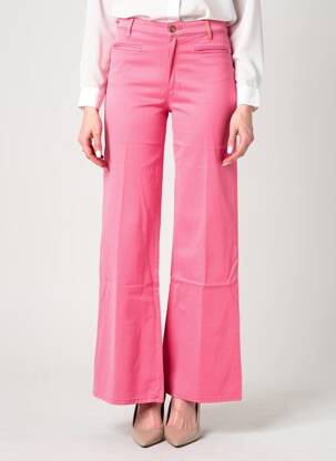 Pantalon evazat elasticitate talie înaltă roz COUTURIST femeie