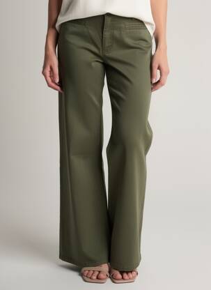 Pantalon evazat elasticitate mărime normală verde COUTURIST femeie