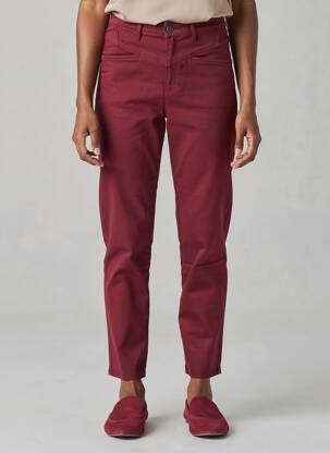 Pantalon slim talie înaltă talie înaltă roșu COUTURIST femeie