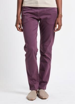 Pantalon slim talie înaltă talie înaltă violet COUTURIST femeie