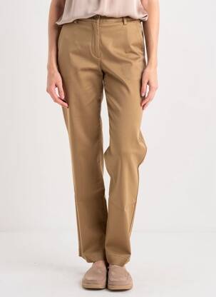 Pantalon chino țesătură poplin mărime normală maro COUTURIST femeie
