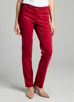 Pantalon slim buzunare roșu COUTURIST femeie