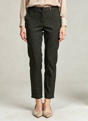 Pantalon chino închidere cu fermoar sub clapetă cu nasturi mărime normală negru COUTURIST femeie