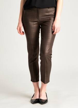 Pantalon 7/8 elasticitate talie joasă maro COUTURIST femeie