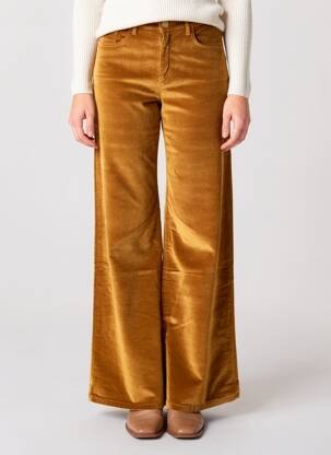 Pantalon evazat elasticitate mărime normală galben COUTURIST femeie