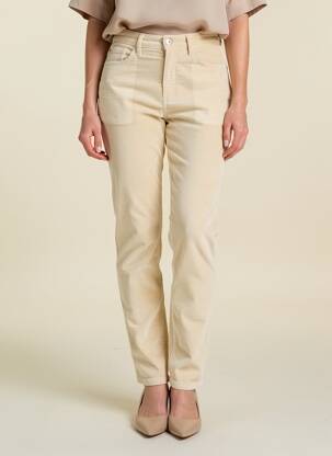 Pantalon slim elasticitate mărime normală bej COUTURIST femeie