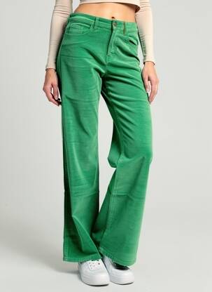 Pantalon evazat elasticitate mărime normală verde COUTURIST femeie