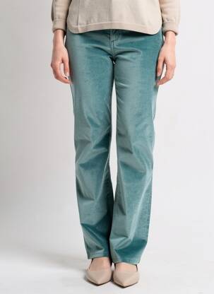 Pantalon slim elasticitate talie înaltă albastru COUTURIST femeie