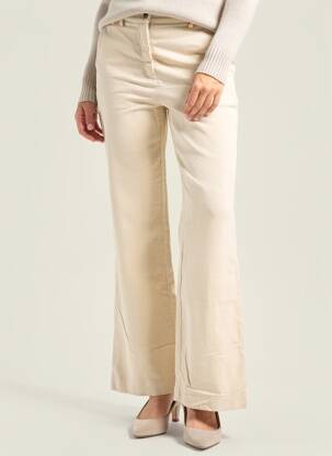 Pantalon evazat elasticitate mărime normală bej COUTURIST femeie