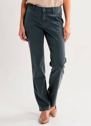 Pantalon chino țesătură poplin mărime normală gri COUTURIST femeie