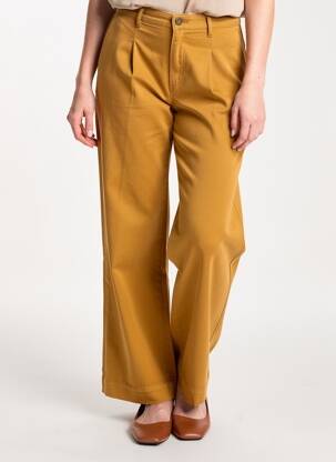 Pantalon drept elasticitate talie înaltă galben COUTURIST femeie