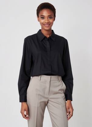 Cămașă croială dreaptă mâneci lungi negru MES SOEURS ET MOI femeie