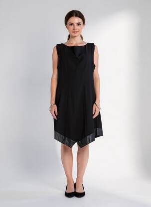 Rochie midi fără mâneci fără mâneci negru KOKOMARINA femeie
