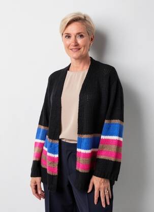 Vestă cu mâneci lungi elasticitate negru CISO femeie